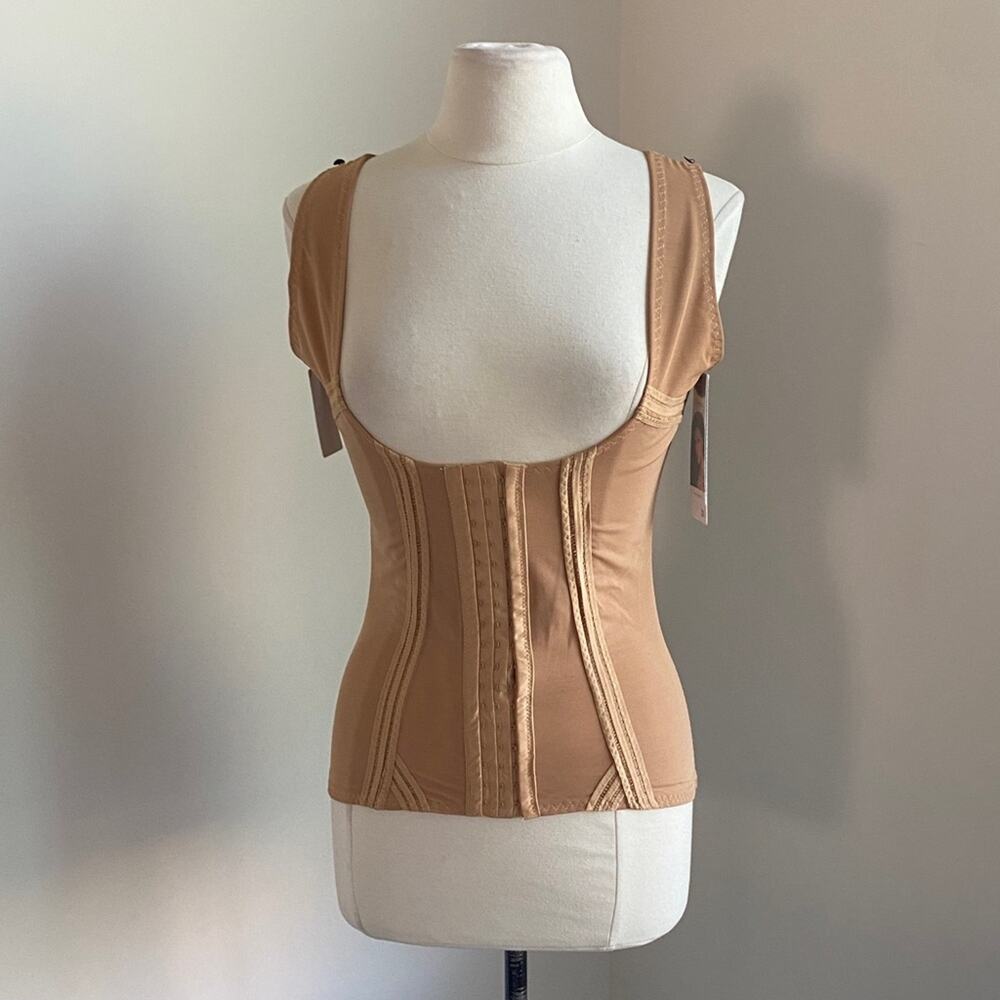 DAISY FUENTES Waist Shaping Corset Womens Sz 2X Nude  Body Shaper